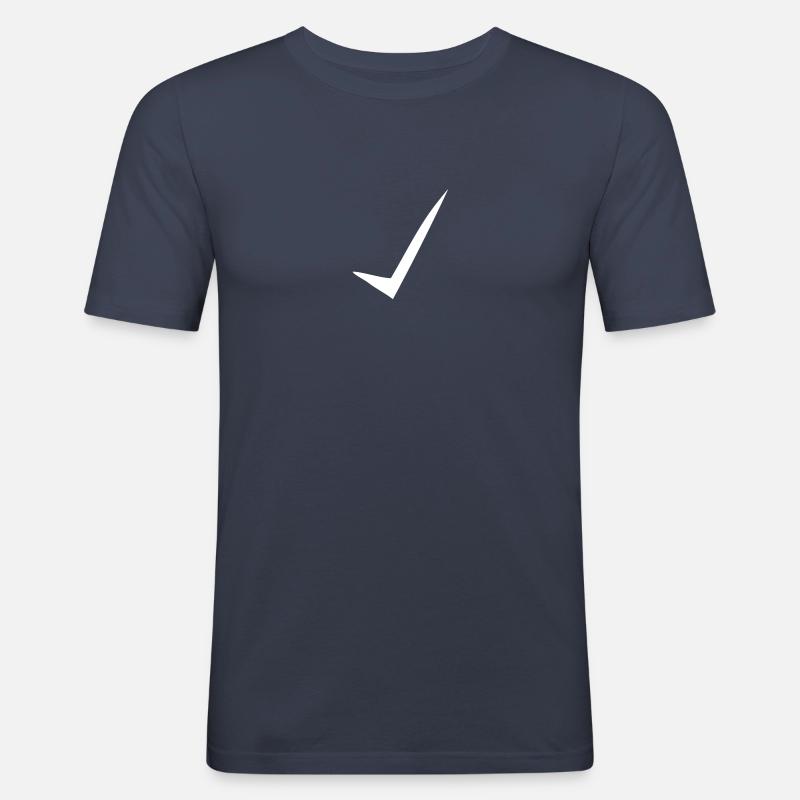 Hacken,Abhacken Zeichen,abgehackt,abhacken - Männer Slim Fit T-Shirt - Navy