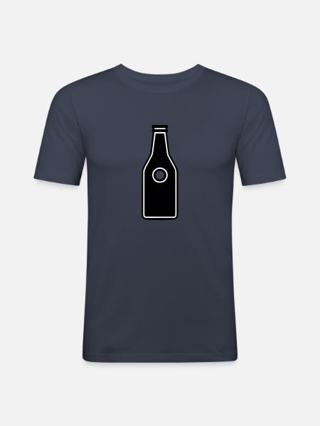 simple pictogram of a bottle - Men's Slim Fit T-Shirt - navy