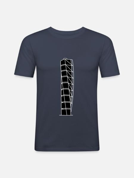 Turning Torso Malmö 2 - Männer Slim Fit T-Shirt - 