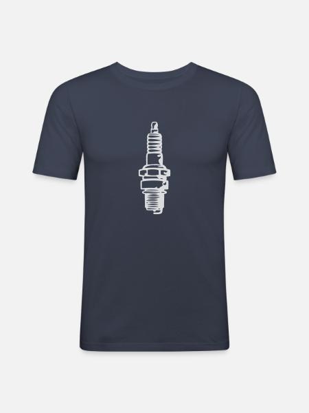 Zündkerze Spark - Männer Slim Fit T-Shirt - Navy