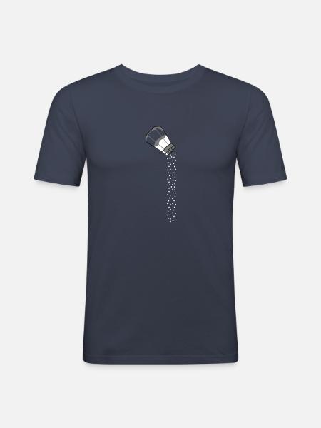 Falling salt design - Men's Slim Fit T-Shirt - navy