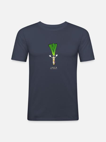 Månedens purre - månedens medarbejder - Herre Slim Fit T-Shirt - marineblå