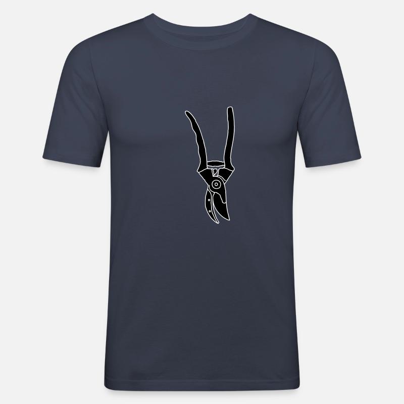 Gartenschere 2 - Männer Slim Fit T-Shirt - Navy