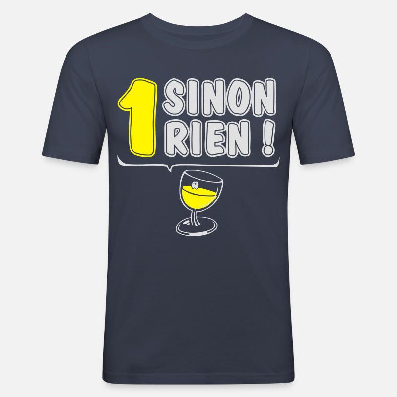 1 gelbe oder nichts - Männer Slim Fit T-Shirt - Navy