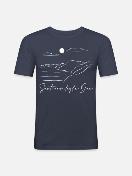 Pfad der Götter Lineart - Männer Slim Fit T-Shirt - Navy