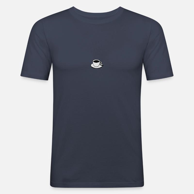 Kaffeetasse - Männer Slim Fit T-Shirt - Navy