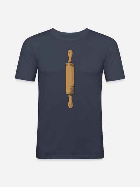 Nudelholz - Männer Slim Fit T-Shirt - Navy