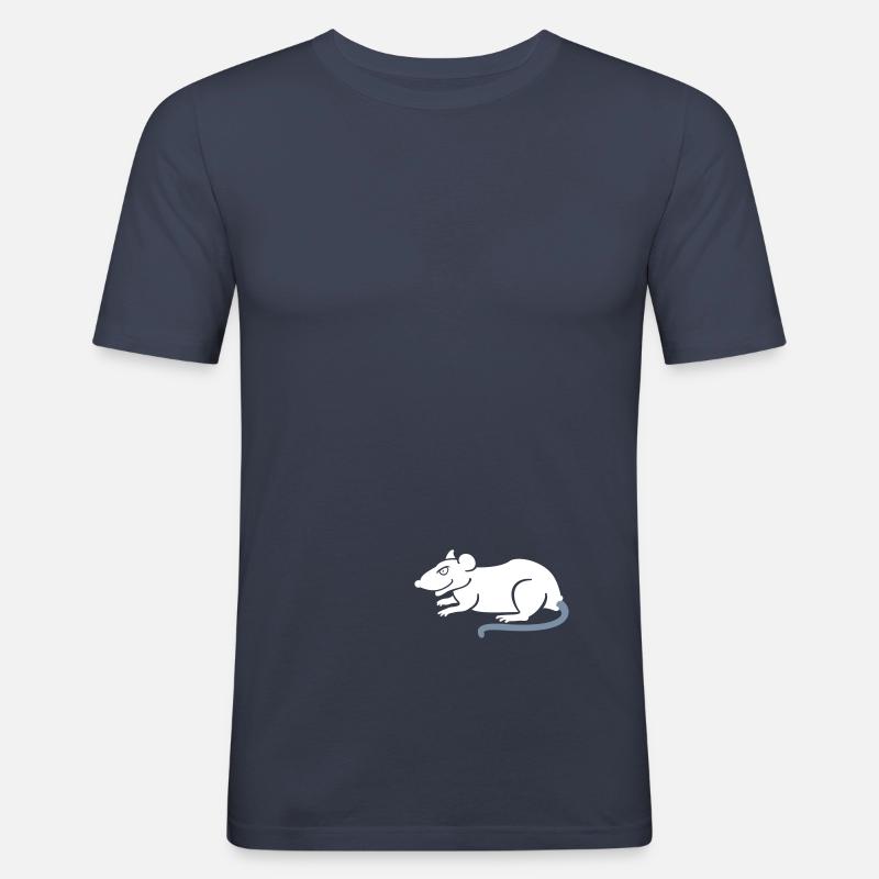 Ratte / rat (2c) - Men's Slim Fit T-Shirt - navy