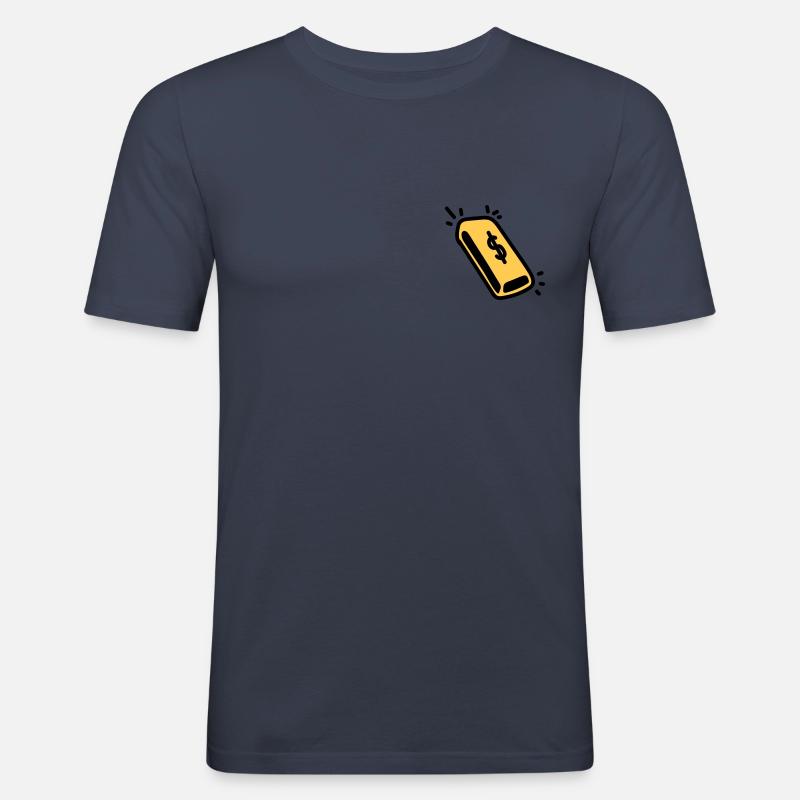 Goldbarren - Männer Slim Fit T-Shirt - Navy