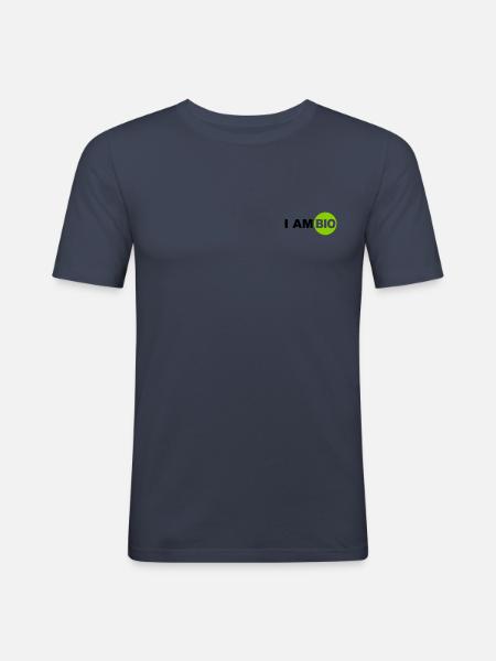 bio - T-shirt près du corps Homme - bleu marine