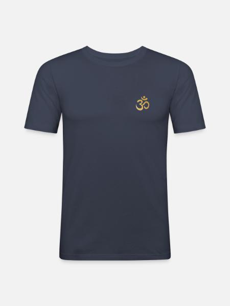 AUM - T-shirt près du corps Homme - bleu marine