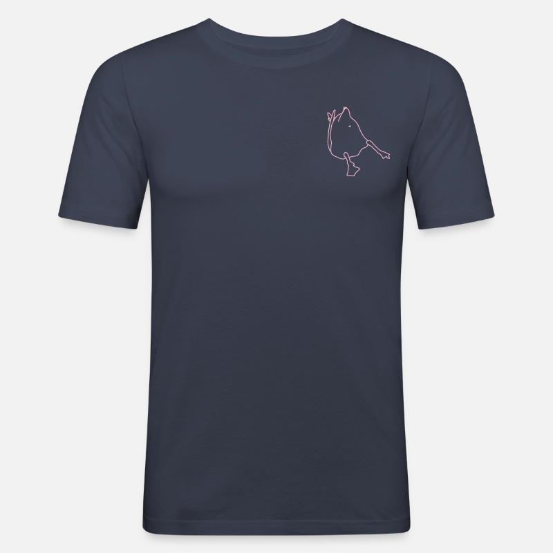 Enten Hintern rosa - Männer Slim Fit T-Shirt - Navy