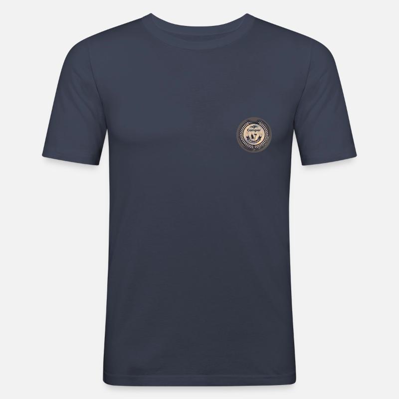 Camper Adventure - Männer Slim Fit T-Shirt - Navy