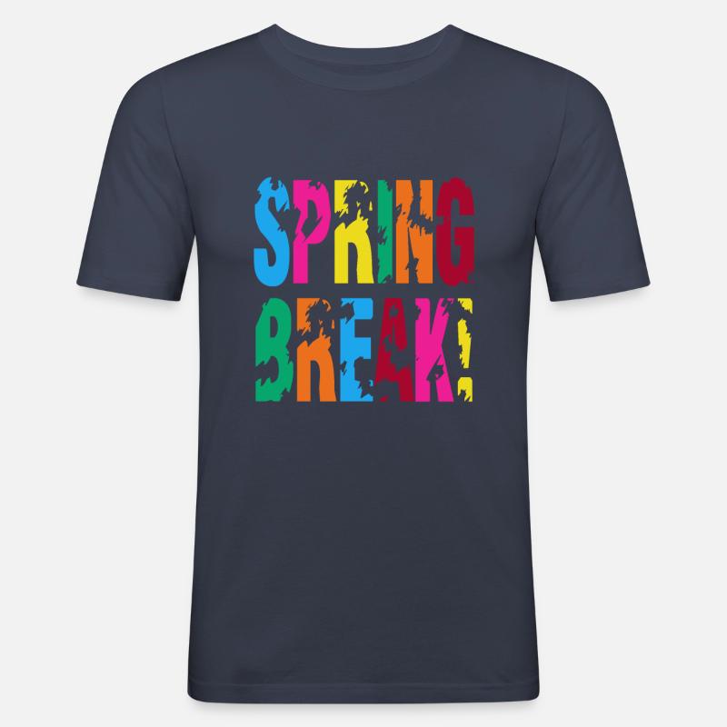 Spring Break - Männer Slim Fit T-Shirt - Navy