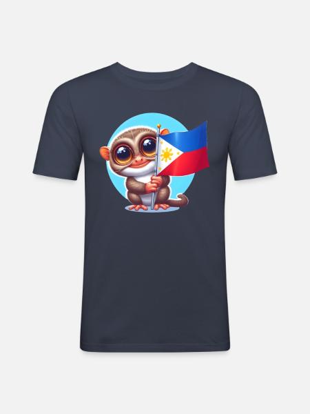 Tarsier Philippines - Men's Slim Fit T-Shirt - navy