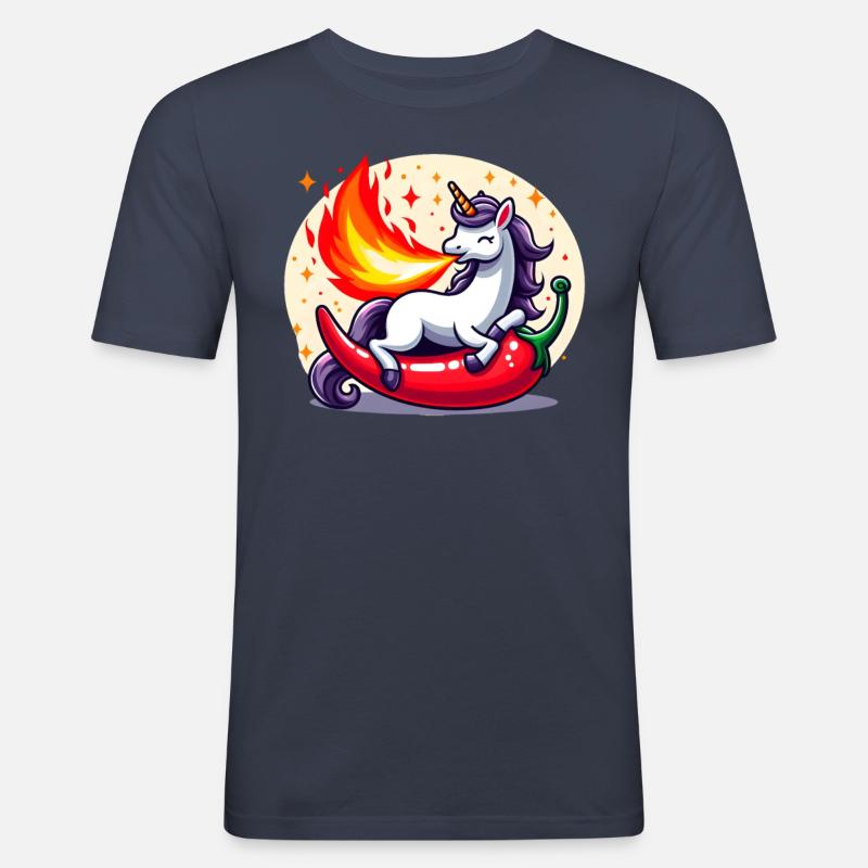Unicorn Sharpness - Men's Slim Fit T-Shirt - navy