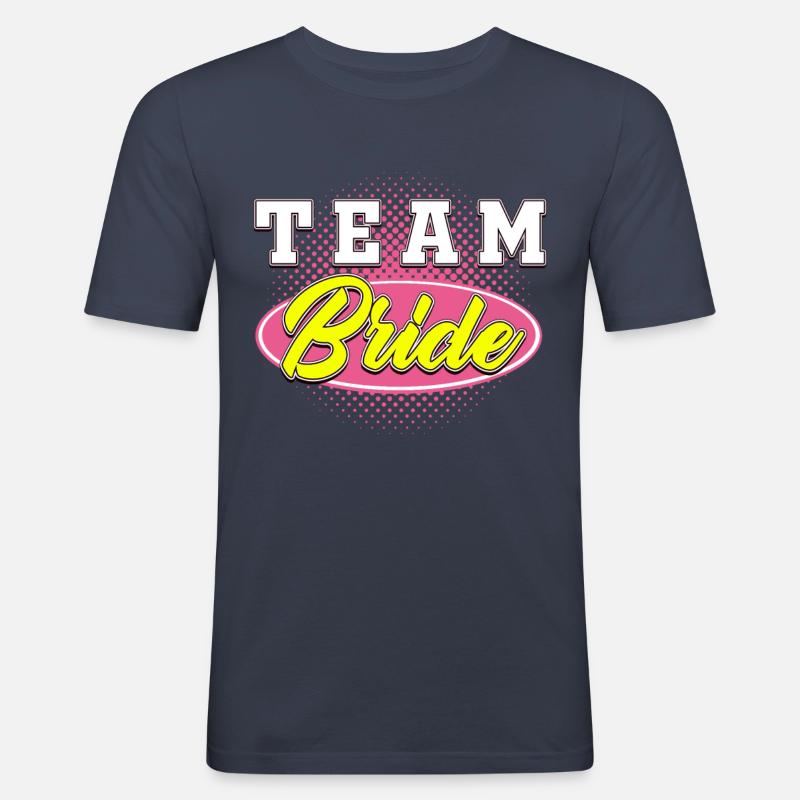 BACHELOR Team Bride - Männer Slim Fit T-Shirt - Navy