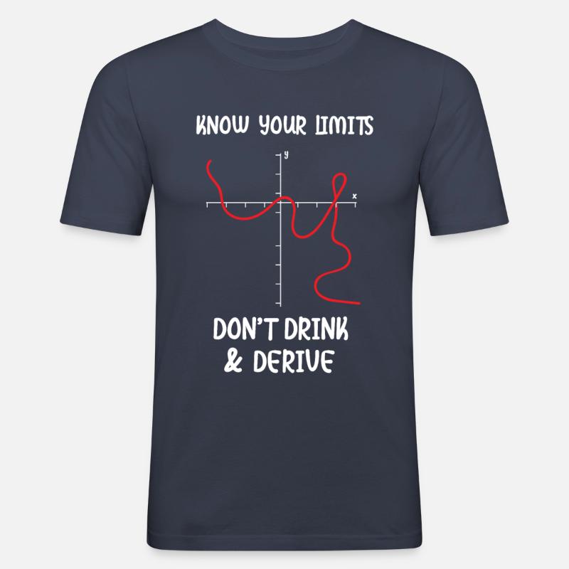 Maths Maths Professeurs de maths Maths - T-shirt près du corps Homme - bleu marine