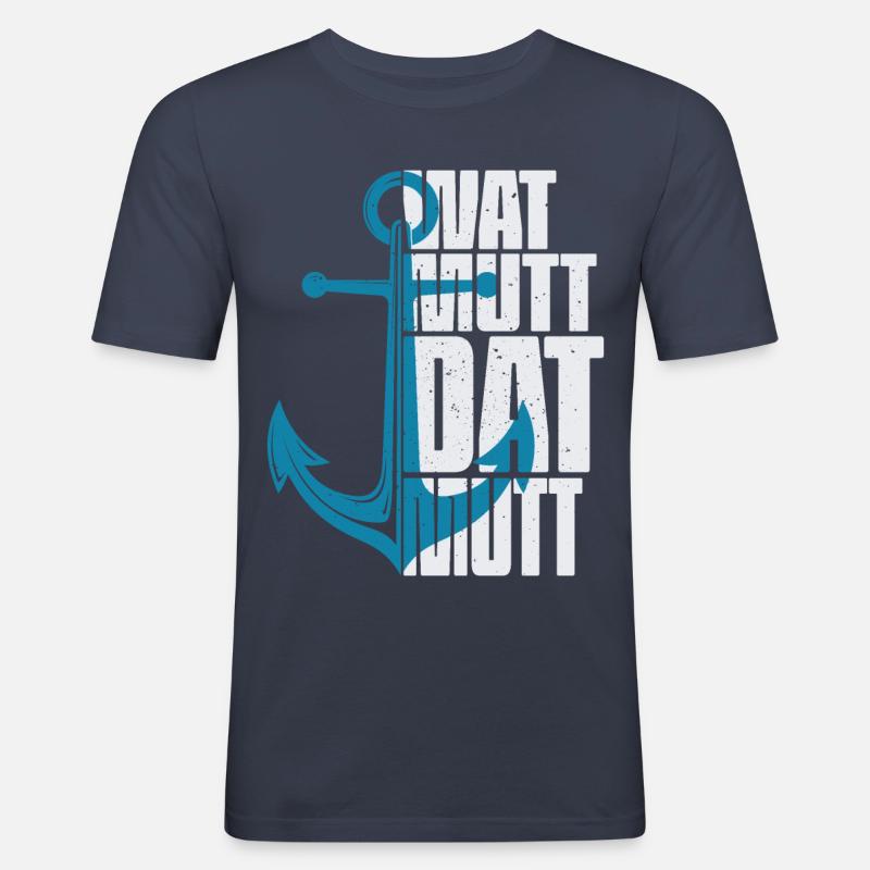 Wat Mutt Dat Mutt - Männer Slim Fit T-Shirt - Navy