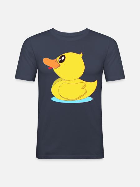 Small rubber duck - Men's Slim Fit T-Shirt - navy