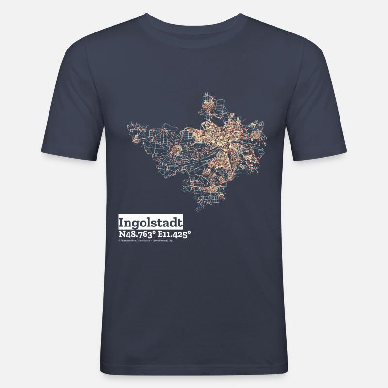 Ingolstadt Basic Pastels - Men's Slim Fit T-Shirt - navy