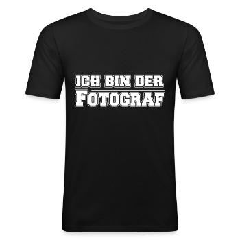 Photographer Photograph Photo Shoot Photography - Men's Slim Fit T-Shirt - black - Front - Nik (191cm)