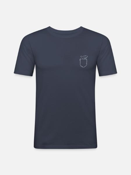Hai - Männer Slim Fit T-Shirt - Navy