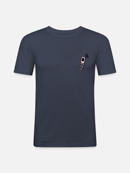 Handy - Männer Slim Fit T-Shirt - Navy