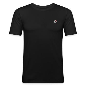 GDC (en anglais seulement) - T-shirt près du corps Homme - noir - Devant - Nik (191cm)