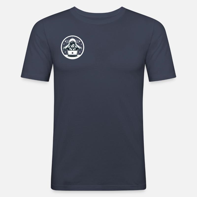 programmers at the limit - Männer Slim Fit T-Shirt - Navy