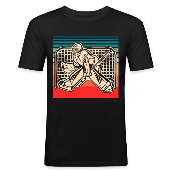 Eishockey Hockey sur glace - T-shirt près du corps Homme - noir - Devant - Nik (191cm)