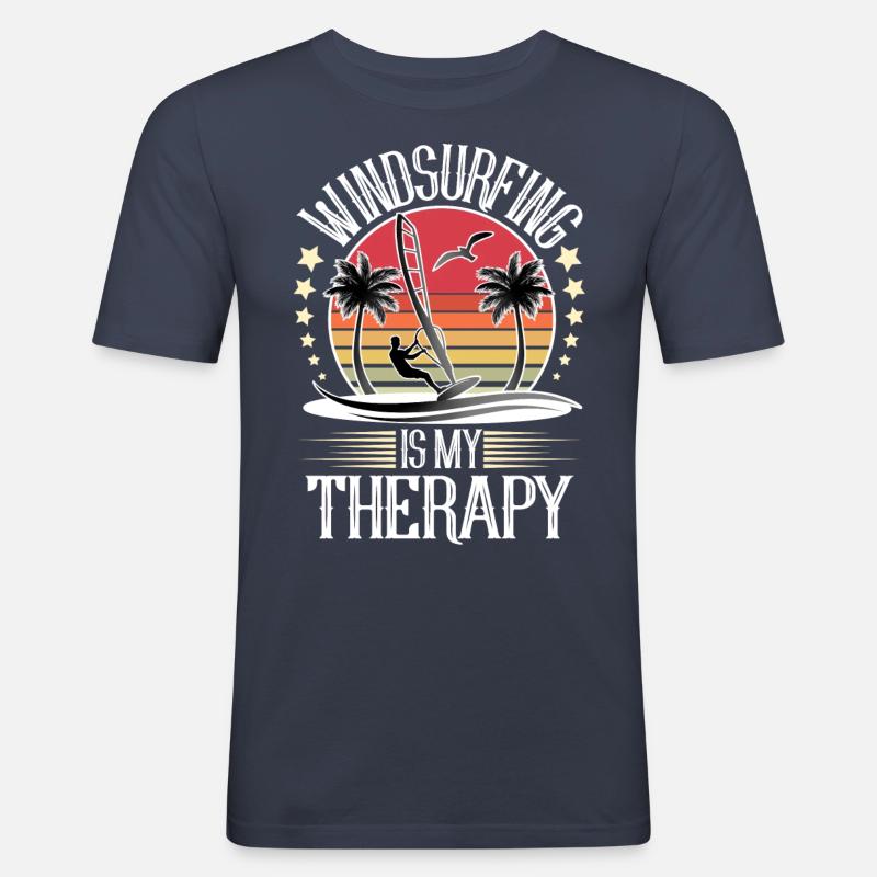 Windsurfing Windsurfer Windsurf - Men's Slim Fit T-Shirt - navy