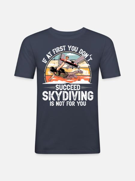 Skydiving Parachuting Parachute - Men's Slim Fit T-Shirt - navy