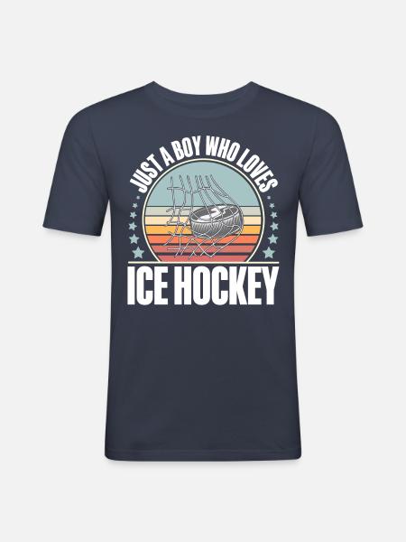 Eishockey Ice Hockey - Men's Slim Fit T-Shirt - navy