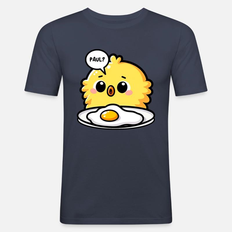 Eier Spiegelei Oster Meme - Männer Slim Fit T-Shirt - Navy
