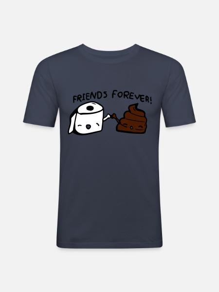 Friends Forever - Männer Slim Fit T-Shirt - Navy