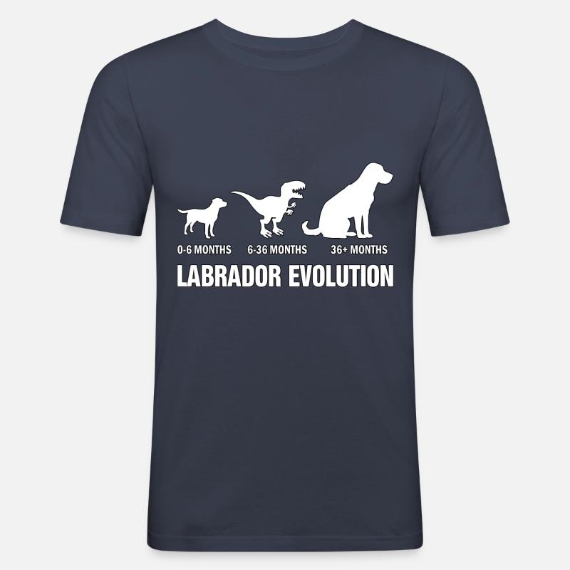 Labrador Evolution - Männer Slim Fit T-Shirt - Navy