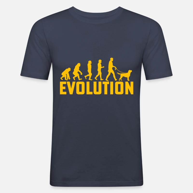 Labrador Evolution - Männer Slim Fit T-Shirt - Navy