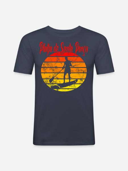 Platja de Santa Ponça - Men's Slim Fit T-Shirt - navy