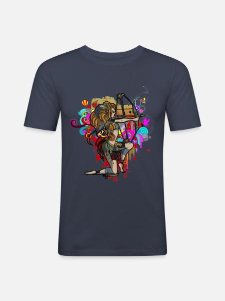 Archery - Men's Slim Fit T-Shirt - navy