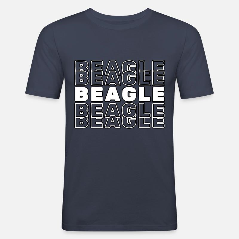 Beagle - Männer Slim Fit T-Shirt - Navy