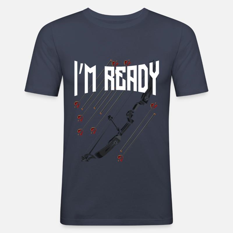 Bogenschütze - Männer Slim Fit T-Shirt - Navy