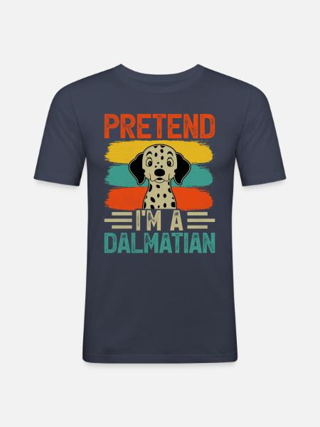 Pretend I'm a dalmatian - Men's Slim Fit T-Shirt - navy