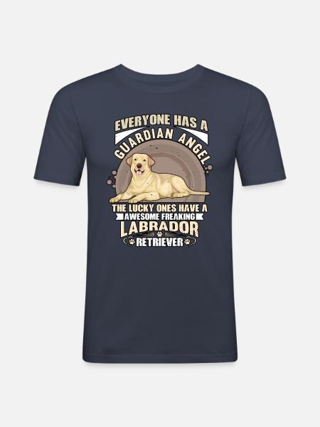 Labrador Funny Saying - Men's Slim Fit T-Shirt - navy