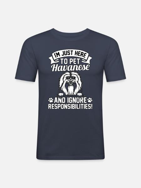 Havanese Funny Saying - Men's Slim Fit T-Shirt - navy