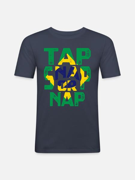 Tap Snap Or Nap - Men's Slim Fit T-Shirt - navy