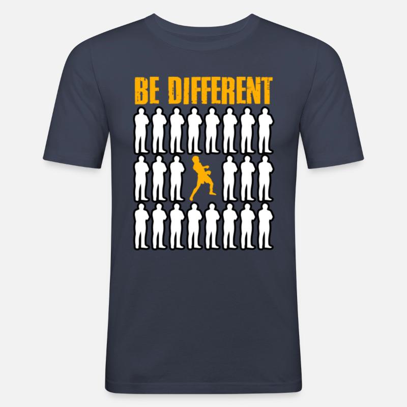 Sei anders Boxen - Männer Slim Fit T-Shirt - Navy