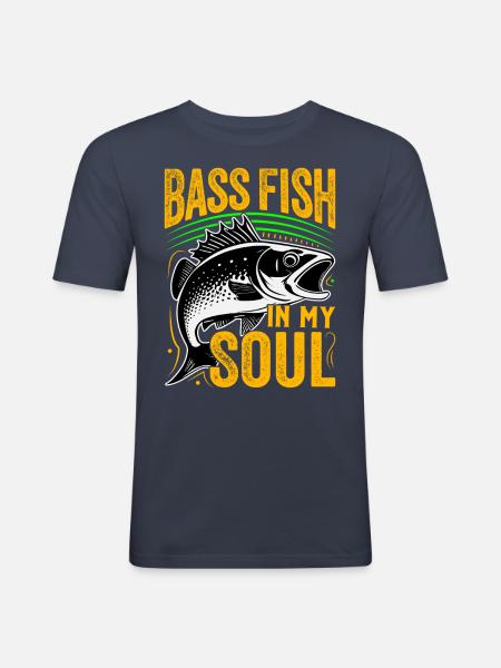 Barschfisch in meiner Seele - Männer Slim Fit T-Shirt - Navy