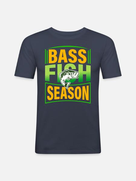 Barschfisch-Saison - Männer Slim Fit T-Shirt - Navy