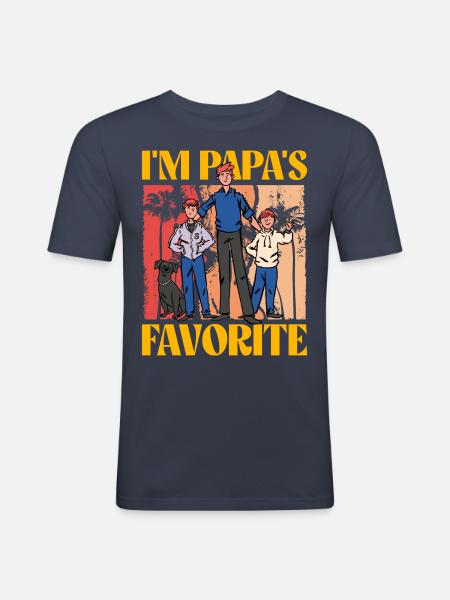 I'm Papa's favorite - Men's Slim Fit T-Shirt - navy